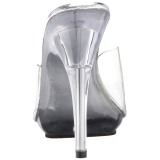 Transparent 13 cm Fabulicious POISE-501 mules talons hauts