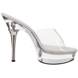 Transparent 14 cm Pleaser ALLURE-601 Mules Talons Aiguilles