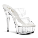 Transparent 15,5 cm Pleaser DELIGHT-602 Plateforme Mules Chaussures