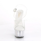 Transparent 15 cm FLASH-608CH sandales poledance plateforme lumineuses LED