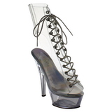 Transparent 15 cm KISS-1016C bottines plateforme pour femmes