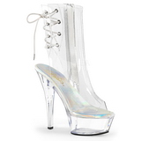 Transparent 15 cm KISS-1018C bottines plateforme pour femmes