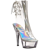 Transparent 15 cm KISS-1018C bottines plateforme pour femmes