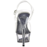 Transparent 15 cm Pleaser DELIGHT-608 Talons Aiguilles Plateforme