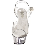 Transparent 15 cm Pleaser KISS-208LS Talons Aiguilles Plateforme