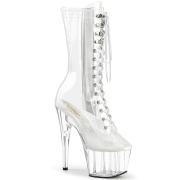 Transparent 18 cm ADORE-1050C bottes talons avec plateforme