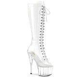 Transparent 18 cm ADORE-2021C bottes talons avec plateforme