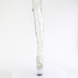 Transparent 18 cm ADORE-3019C bottes cuissardes  lacets