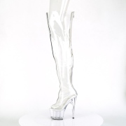 Transparent 18 cm ADORE-3021 Cuissardes Haut Talon Sexy