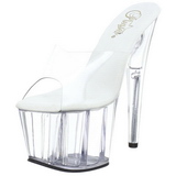 Transparent 18 cm ADORE-701 Plateforme Mules Chaussures