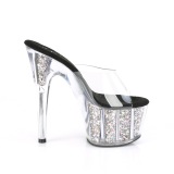 Transparent 18 cm ADORE-701CG-2 mules talons hauts de pole dance