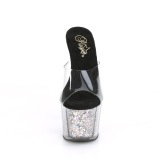 Transparent 18 cm ADORE-701CG-2 mules talons hauts de pole dance