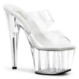 Transparent 18 cm ADORE-702 Plateforme Mules Chaussures