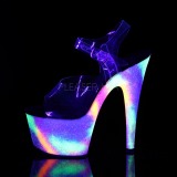 Transparent 18 cm ADORE-708GXY Neon talons avec plateforme