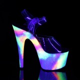 Transparent 18 cm ADORE-708GXY Neon talons avec plateforme