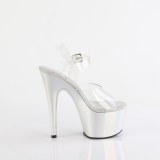 Transparent 18 cm ADORE-708HT Argent sandales talons hauts plateforme