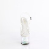 Transparent 18 cm ADORE-708HT Colores sandales talons hauts plateforme