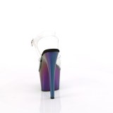 Transparent 18 cm ADORE-708HT Pourpre sandales talons hauts plateforme