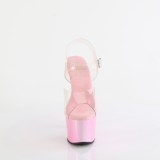 Transparent 18 cm ADORE-708HT Rose sandales talons hauts plateforme