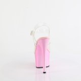 Transparent 18 cm ADORE-708HT Rose sandales talons hauts plateforme