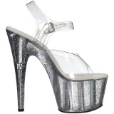 Transparent 18 cm ADORE-708MG etincelle talons avec plateforme