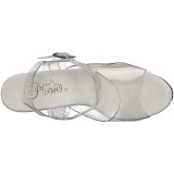 Transparent 18 cm ADORE-708MG etincelle talons avec plateforme