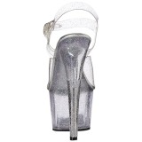 Transparent 18 cm ADORE-708MMG etincelle talons avec plateforme