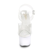 Transparent 18 cm DISCOLITE-708 sandales LED ampoule pour stripteaseuse