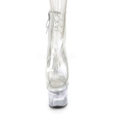 Transparent 18 cm FLASH-1018C-7 bottines poledance plateforme lumineuses LED