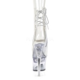 Transparent 18 cm FLASH-1018C-7 bottines poledance plateforme lumineuses LED