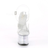 Transparent 18 cm FLASH-708CH sandales poledance plateforme lumineuses LED