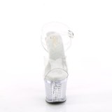 Transparent 18 cm FLASHDANCE-708SPEC sandales LED ampoule pour stripteaseuse