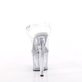 Transparent 18 cm FLASHDANCE-708SPEC sandales LED ampoule pour stripteaseuse