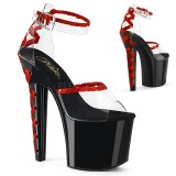 Transparent 18 cm LOVESICK-712 sandales pleaser talons corsage