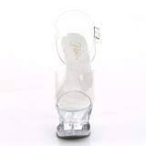 Transparent 18 cm MOON-708DIA sandales de pole dance