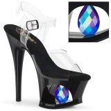 Transparent 18 cm MOON-708DIA sandales de pole dance high heels