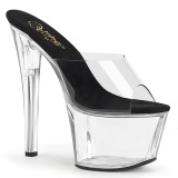 Transparent 18 cm PLEASER SKY-301-2 Plateforme Mules Chaussures