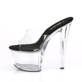 Transparent 18 cm PLEASER SKY-301-2 Plateforme Mules Chaussures