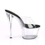 Transparent 18 cm PLEASER SKY-301-2 Plateforme Mules Chaussures