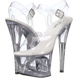 Transparent 18 cm Pleaser MOON-708 Plateforme Haut Talon