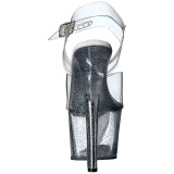 Transparent 18 cm Pleaser SKY-308MG chaussures à talons etincelle