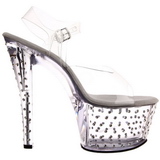 Transparent 18 cm Pleaser STARDUST-708 Talons Aiguilles Plateforme