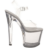 Transparent 19 cm TABOO-708 Plateforme Haut Talon