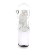 Transparent 20 cm DISCOLITE-808 sandales LED ampoule pour stripteaseuse