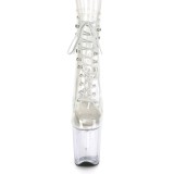 Transparent 20 cm FLAMINGO-1020C bottes plateforme de pole dance