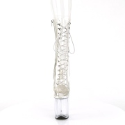 Transparent 20 cm FLAMINGO-1050C bottes plateforme de pole dance