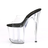 Transparent 20 cm FLAMINGO-801 mules talons hauts de pole dance