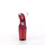 Transparent 20 cm FLAMINGO-808RBG hauts talons avec plateforme glitter