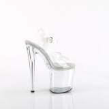 Transparent 20 cm NAUGHTY-8083 Acrylique talons avec plateforme