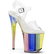Transparent 20 cm Pleaser FLAMINGO-808RT chaussure  talons de pole dance